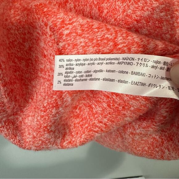 Zara knit orange sweater collared size medium polo long tunic - Picture 8 of 9